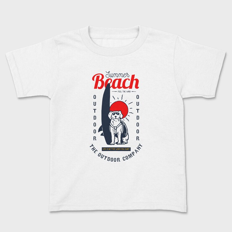 Dog Surf, Kids' T-Shirt