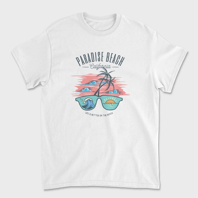 Sunglass Beach, Unisex Men's T-Shirt