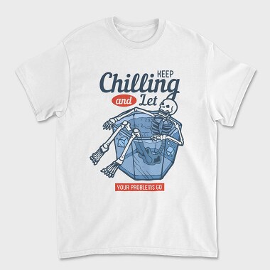 Chilling Skull, Unisex Men's T-Shirt