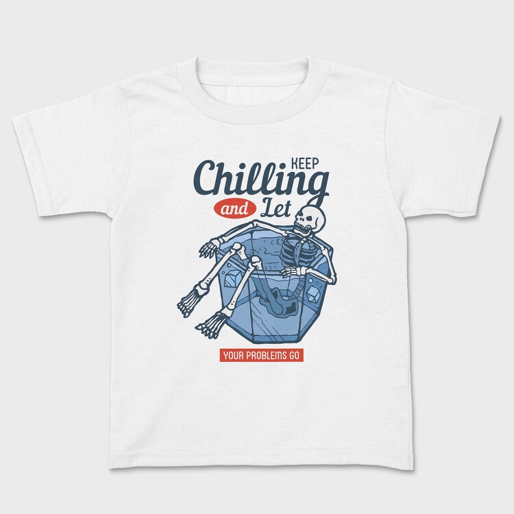 Chilling Skull, Kids' T-Shirt