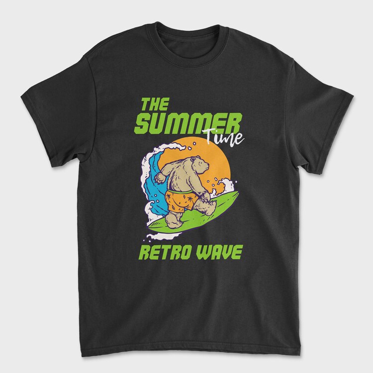Surf Bear, Unisex Men's T-Shirt