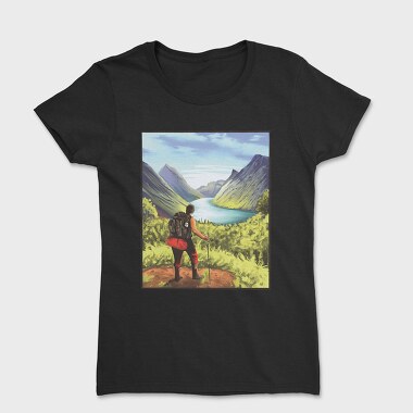 Hiker Landscape, Women's T-Shirt