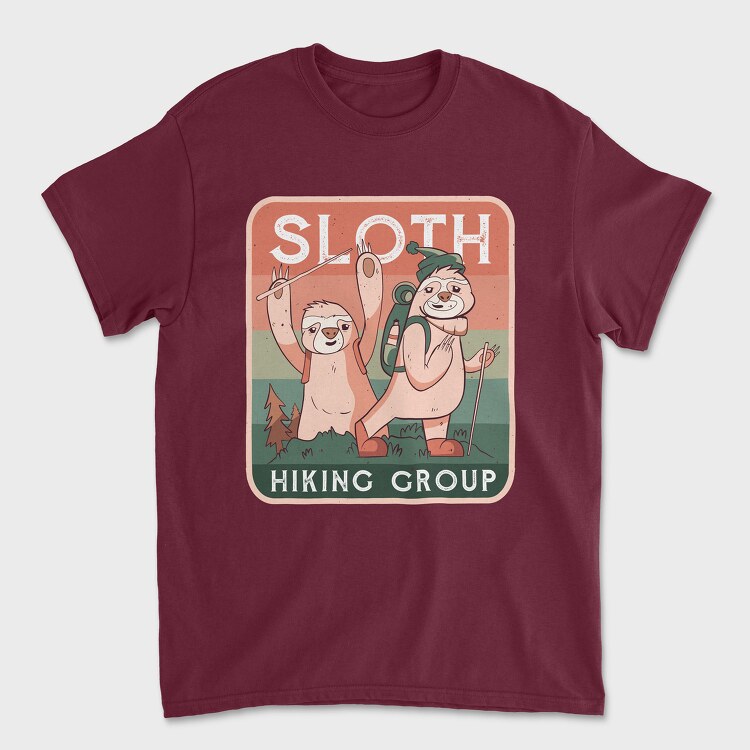 Sloth Hiking Group, Унисекс Мъжка Тениска