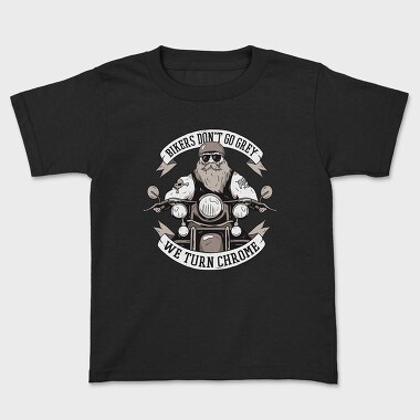 Bikers Turn Chrome, Kids' T-Shirt