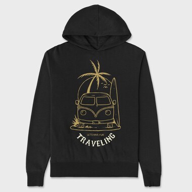 Beach Traveling, Unisex Men's Hoodie
