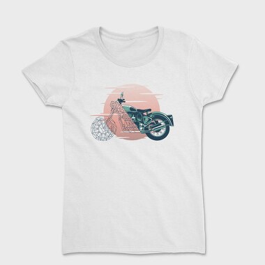 Vintage Geometric Motorbike, Women's T-Shirt