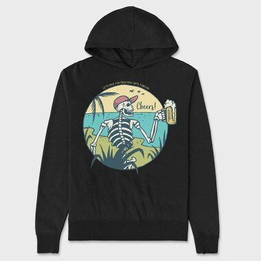Cheers Skull, Unisex Men's Hoodie