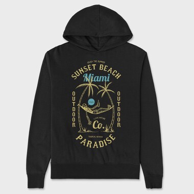 Skull Beach, Unisex Men's Hoodie