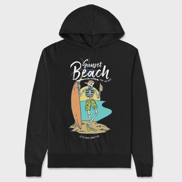 Skull Surf and Beer, Унисекс Мъжко Суичър