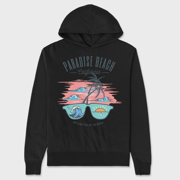Sunglass Beach, Unisex Men's Hoodie