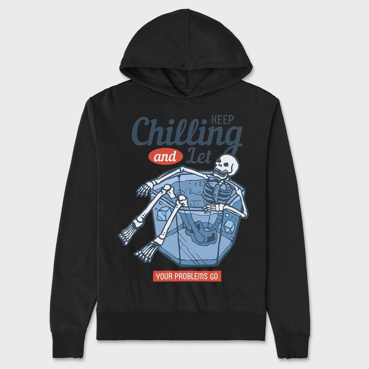 Chilling Skull, Unisex Men's Hoodie