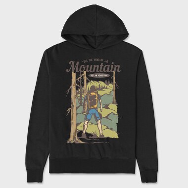Mountain Backpacker, Unisex Men's Hoodie