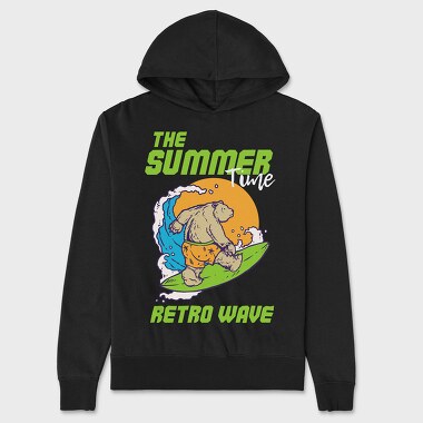 Surf Bear, Unisex Men's Hoodie