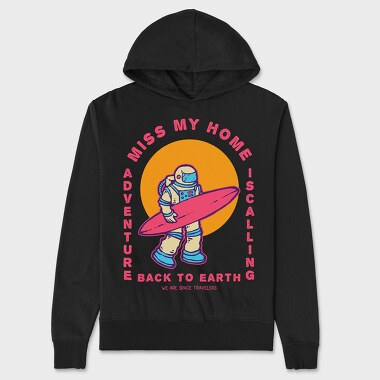 Astro Surfing, Unisex Men's Hoodie