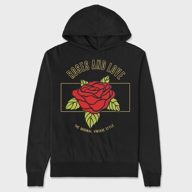 Roses and Love, Unisex Men's Hoodie