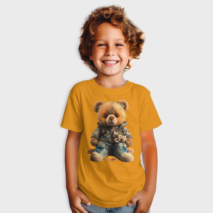 Floral Teddy, Kids' T-Shirt