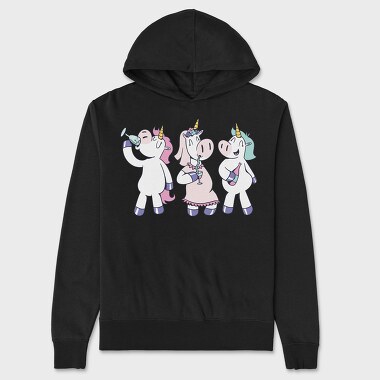 Drunk Unicorns, Unisex Men's Hoodie