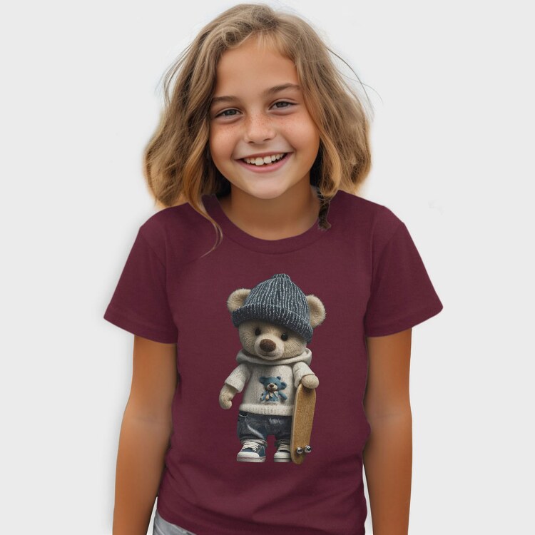 Skate Teddy Bear, Kids' T-Shirt