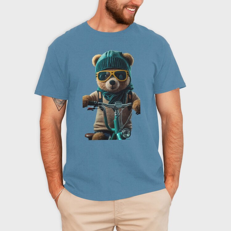 Teddy Bike, Унисекс Мъжка Тениска
