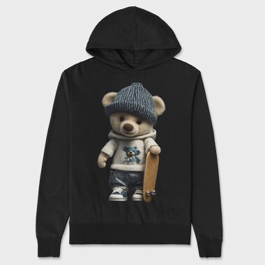 Skate Teddy Bear, Unisex Men's Hoodie