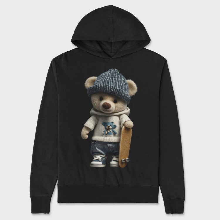 Skate Teddy Bear, Unisex Men's Hoodie