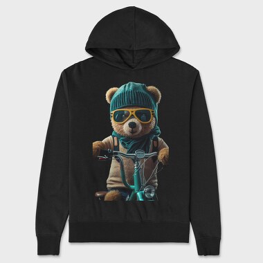 Teddy Bike, Unisex Men's Hoodie