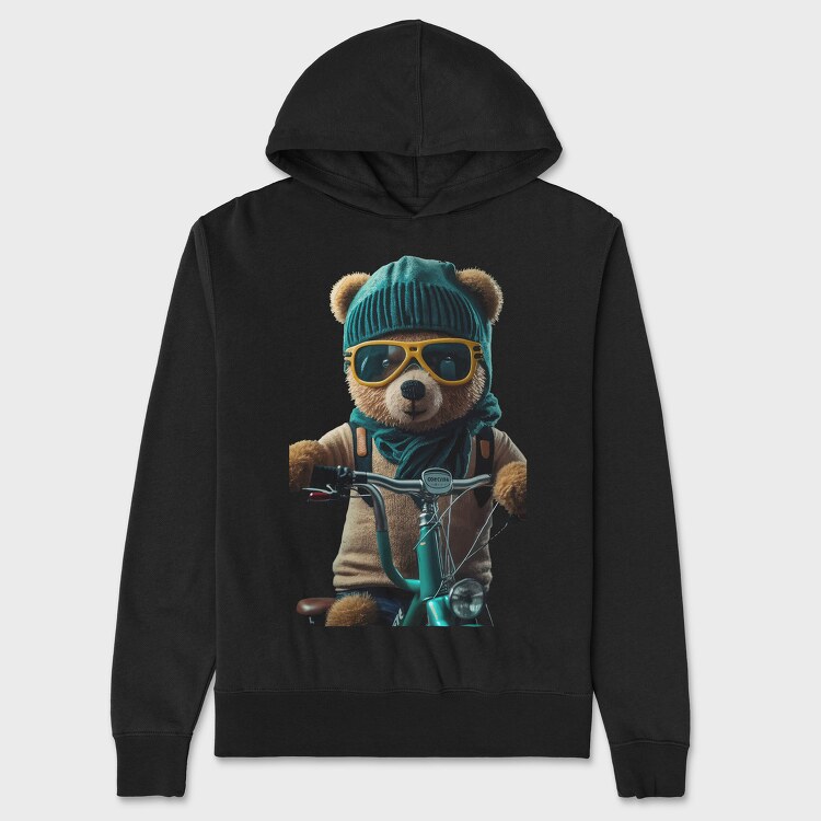 Teddy Bike, Unisex Men's Hoodie