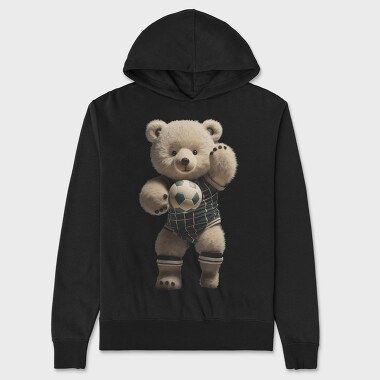 Football Teddy, Unisex Men's Hoodie