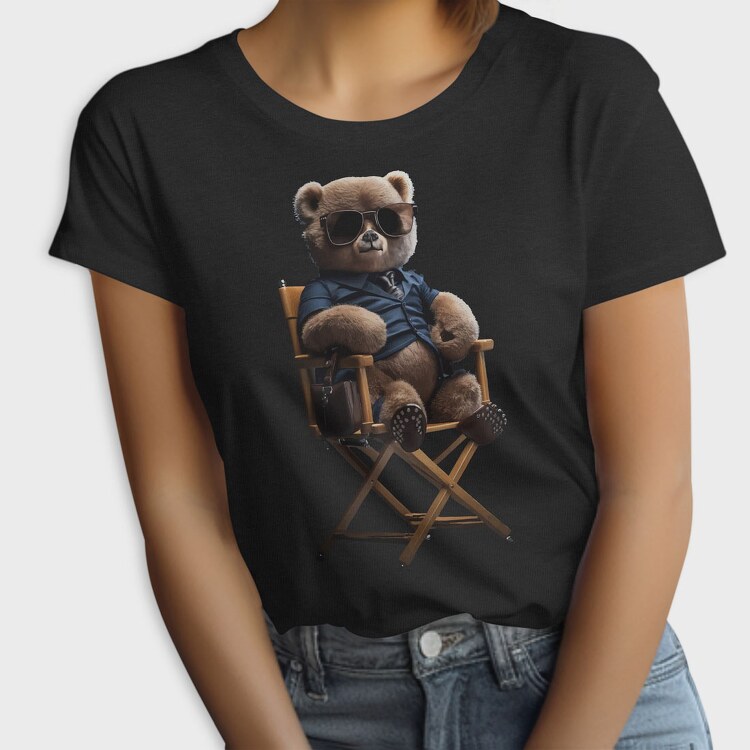 Teddy Bear on Chair, Women's T-Shirt