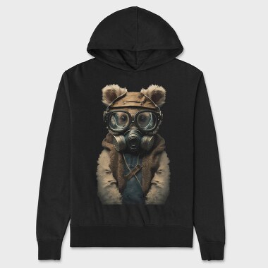 Gas Mask Teddy, Unisex Men's Hoodie