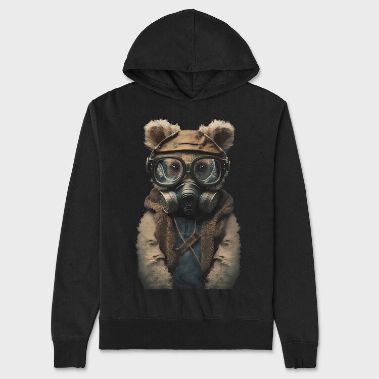 Gas Mask Teddy, Unisex Men's Hoodie