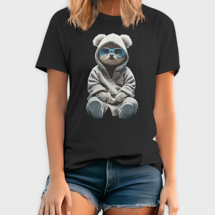 Teddy White Sweatsuit, Unisex Men's T-Shirt