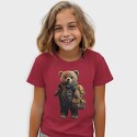 Teddy With Backpak, Kids' T-Shirt
