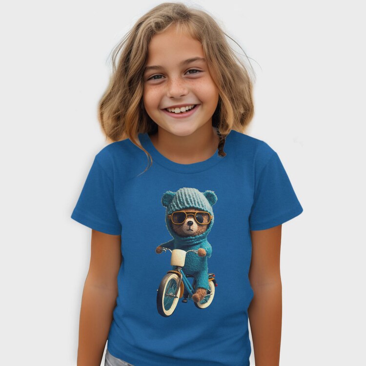 Teddy Bear Bicycle, Kids' T-Shirt