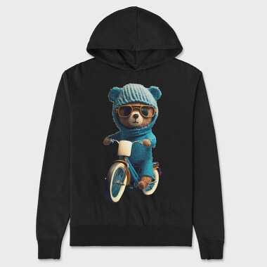 Teddy Bear Bicycle, Unisex Men's Hoodie