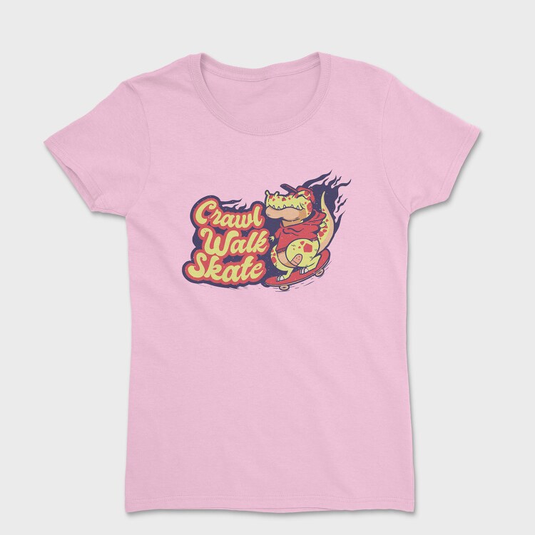 Skating Dino, Women's T-Shirt