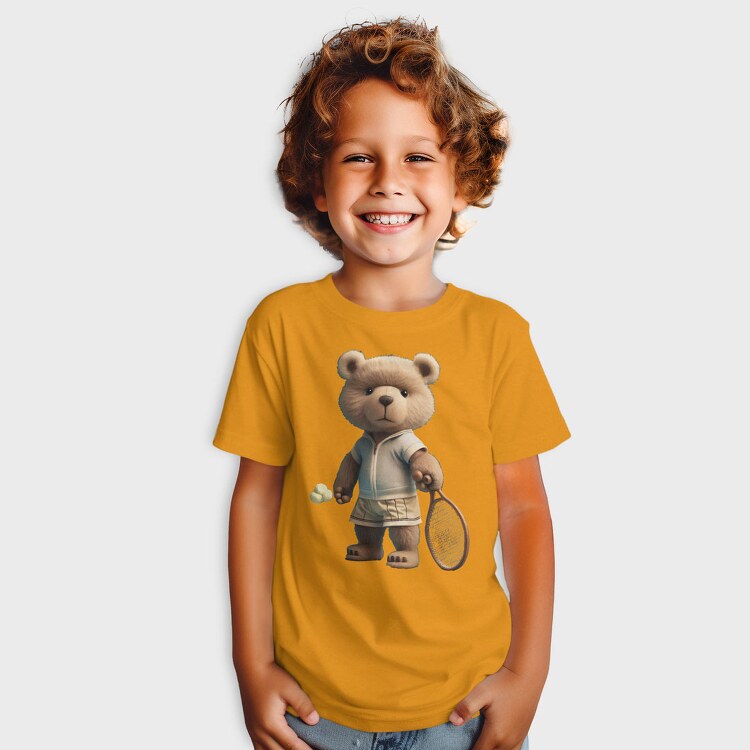 Tennis Teddy Bear, Kids' T-Shirt