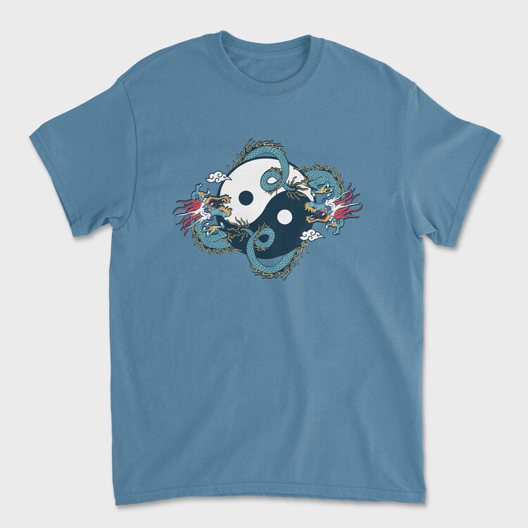 Dragon Ying Yang, Unisex Men's T-Shirt