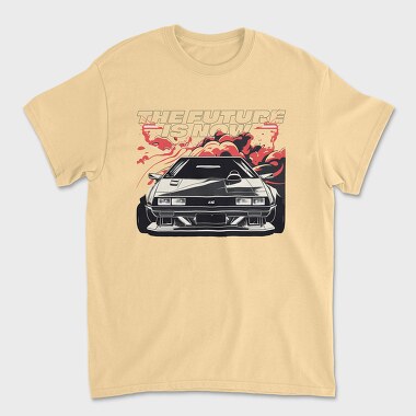 Унисекс Мъжка Тениска, Futuristic Car Smoke