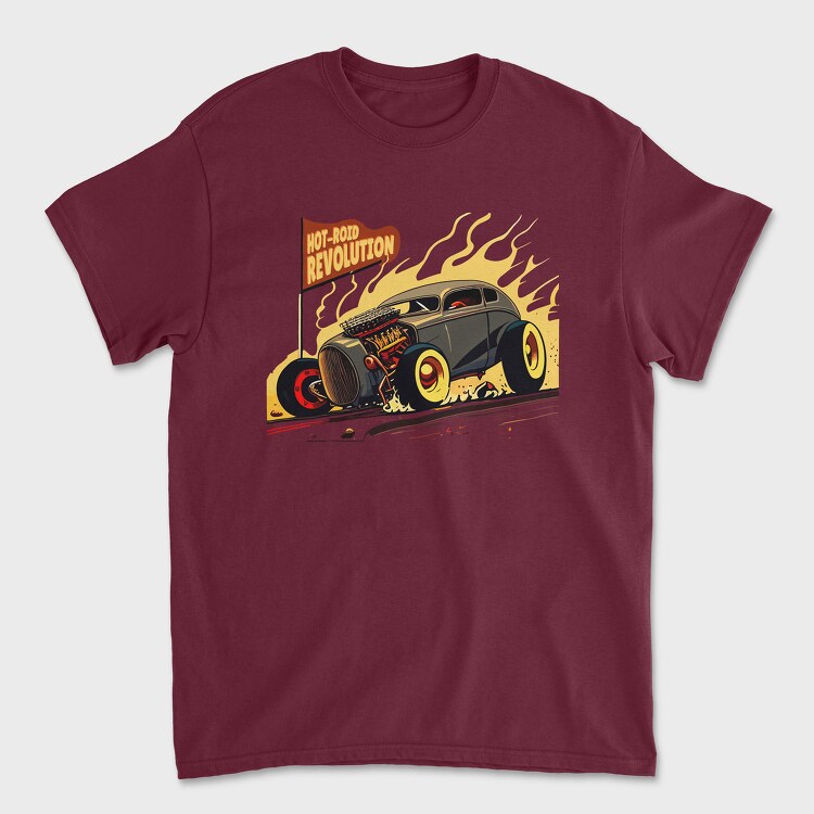 Hotroad Revolution Car Comic, Unisex Men's T-Shirt