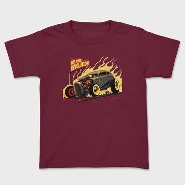Hotroad Revolution Car Comic, Kids' T-Shirt