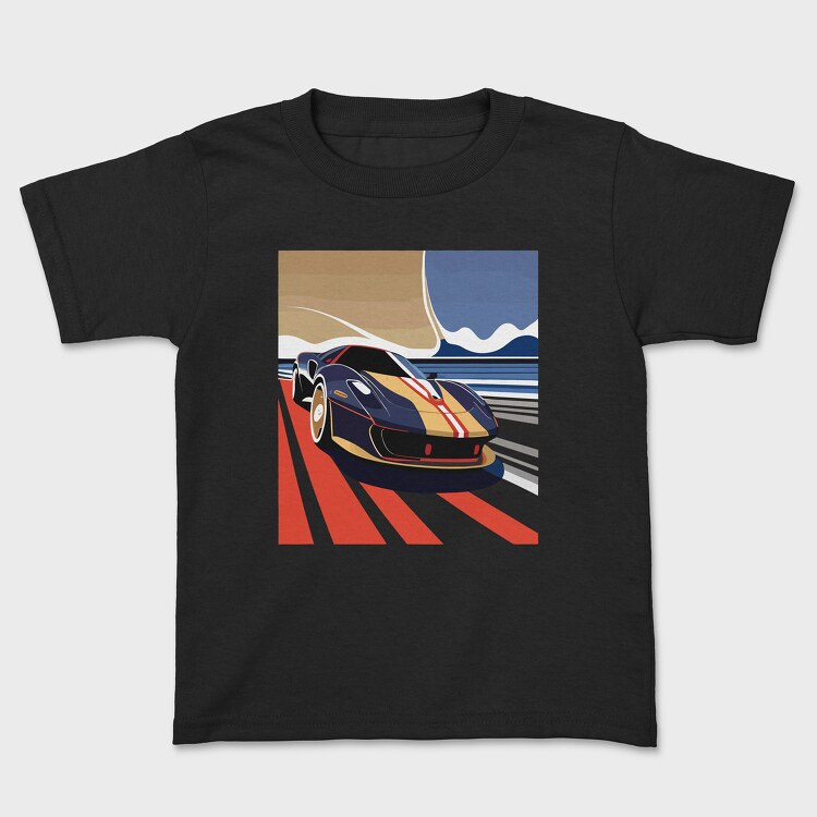 Retro Supercar in Vintage, Детска Тениска
