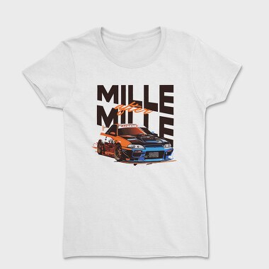 Women's T-Shirt, Side View Multi Color Personalized Car