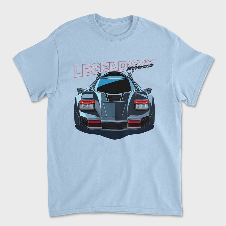 Sports Car Front Perspective Legendary Performance, Унисекс Мъжка Тениска
