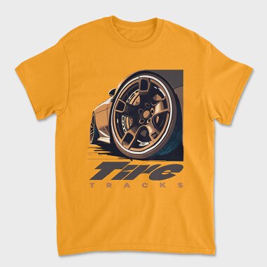 Tired Track Custom Auto Rims, Unisex Men's T-Shirt