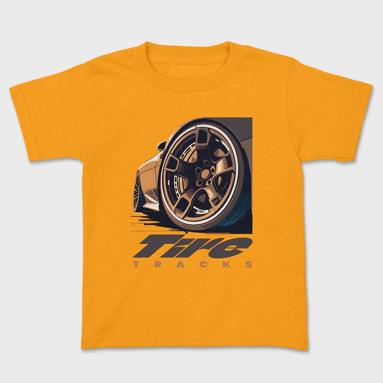 Tired Track Custom Auto Rims, Детска Тениска