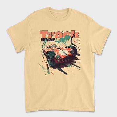 Track Star Racing Car Racing Comic, Unisex Men's T-Shirt