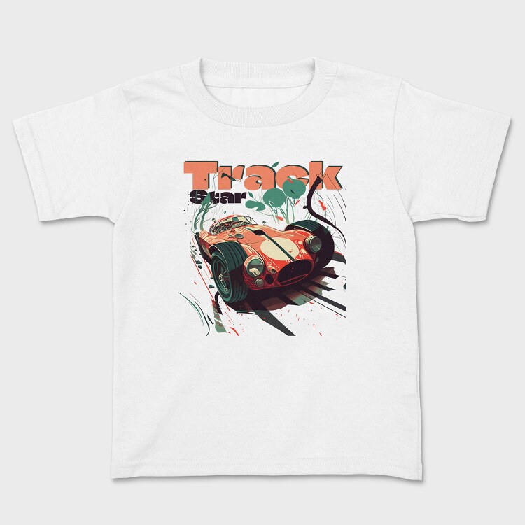 Track Star Racing Car Racing Comic, Kids' T-Shirt