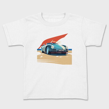 Vintage Sports Car With Modern Bauhaus Twist, Kids' T-Shirt