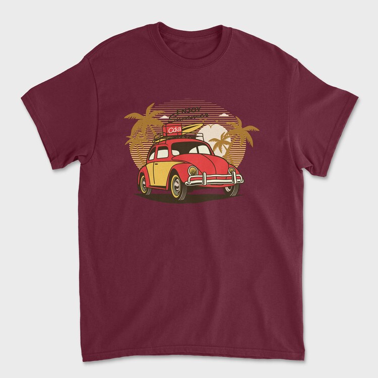 1956 Volkswagen Beetle, Унисекс Мъжка Тениска